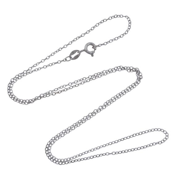 Cable Chain Necklace | Vintage Sterling Silver 925 | 18" - Picture 1 of 4